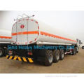 HOWO A7 Oil Tank Trailer Diesel 28 Cubic Meters , Two Singl